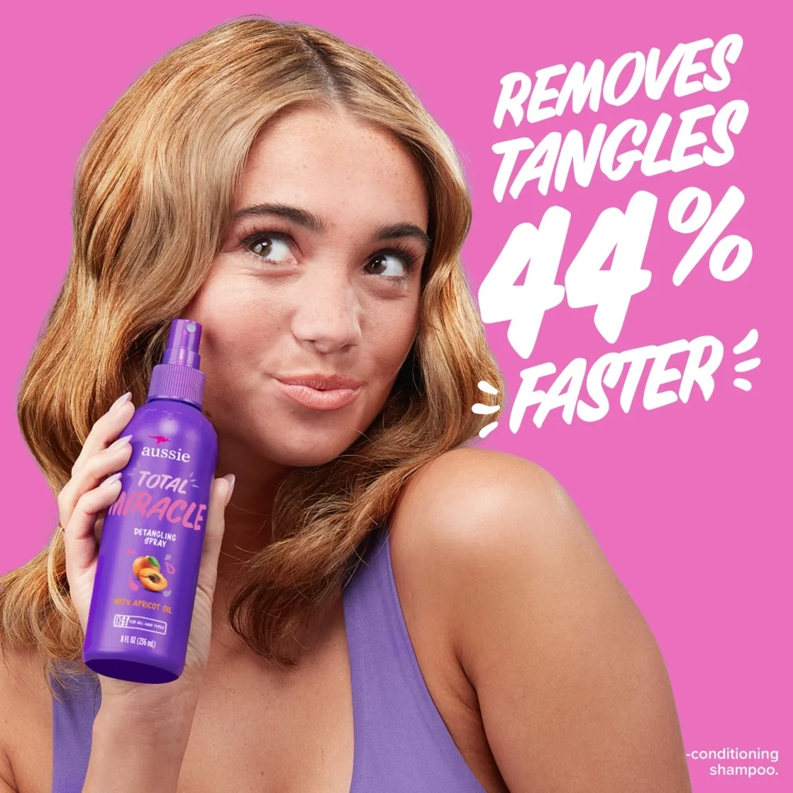 Newly Total Miracle Detangling Spray, for All Hair Types, Paraben Free, 8 fl oz (1 Pack, Packaging May Vary) thumbnail 4