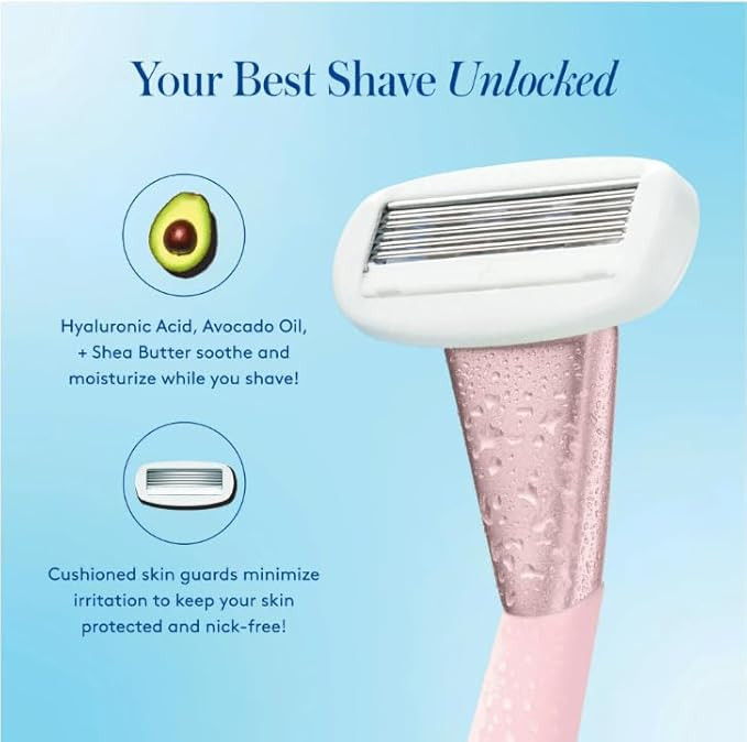 Athena-club 5-Blade Razor Refills, 4 Count, Moisturizing Serum Strip with Hyaluronic Acid, for Sensitive Skin thumbnail 4