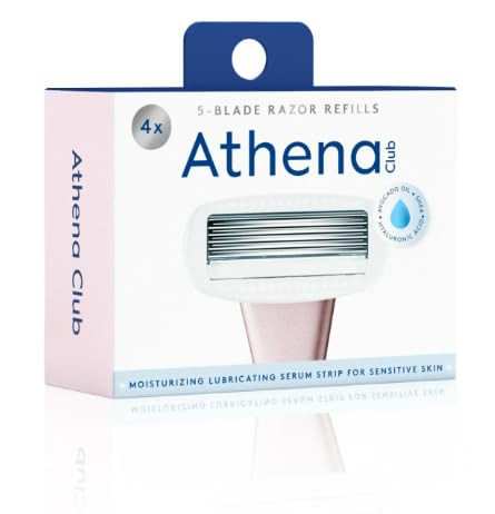 Athena-club 5-Blade Razor Refills, 4 Count, Moisturizing Serum Strip with Hyaluronic Acid, for Sensitive Skin thumbnail 5