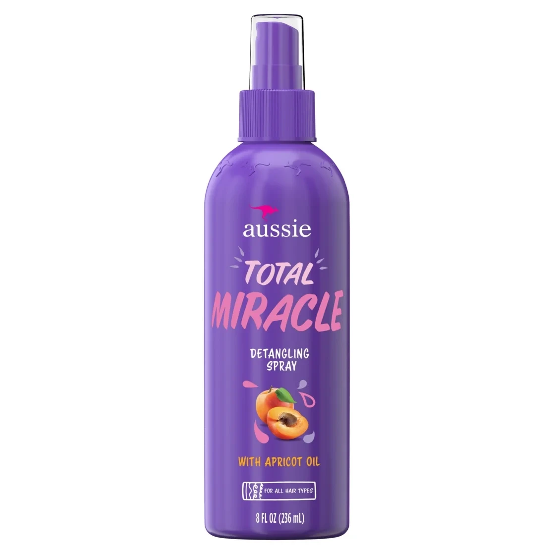 Aussie Total Miracle Hair Detangling Spray with Apricot Oil for All Hair Types, 8 fl oz thumbnail 6