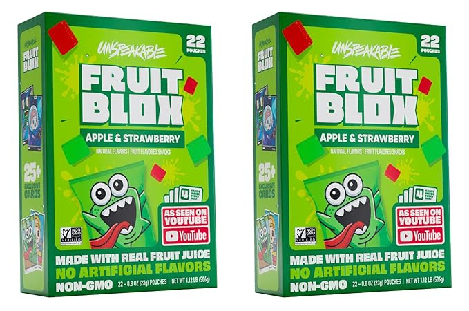 Good Times Fulfillment Fruit Blox - Apple & Strawberry Gummy Snacks - 2-Pack. Plus GTF Sticker & Starlight Mint thumbnail 3