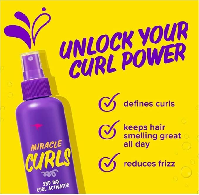 Aussie Miracle Curls 2nd Day Curl Activator Spray Gel, 8.5 fl oz (2 Pack) thumbnail 2