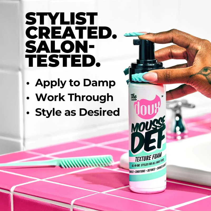 The Doux Mousse Def Shine Enhancing Volumizing Texturizing Pump Hair Styling Foam, 7 fl oz thumbnail 2