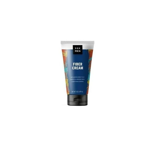 SGX-NYC Men's Fiber Cream for All Hair Types, Medium Hold Hair Styling Product, 5 oz, (Pack 1)