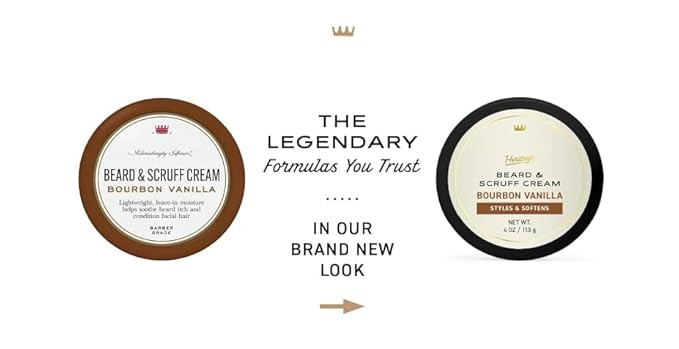 Beard & Scruff Cream, Bourbon Vanilla Scent, Moisturize & Condition Facial Hair 4oz thumbnail 5