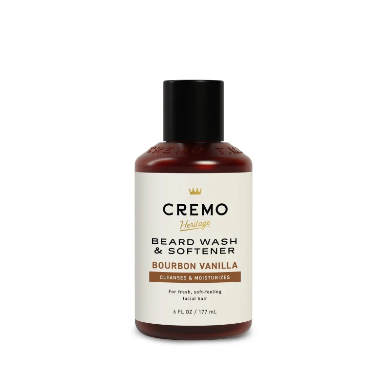 Cremo 2-in-1 Beard & Face Wash, Bourbon Vanilla Scent, 6 fl oz