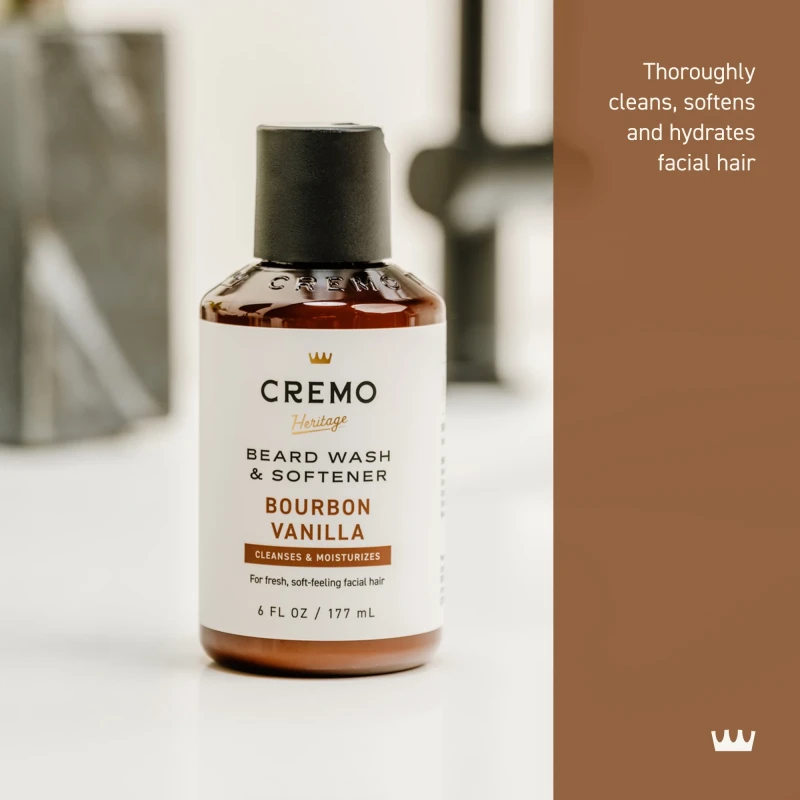 Cremo 2-in-1 Beard & Face Wash, Bourbon Vanilla Scent, 6 fl oz thumbnail 3