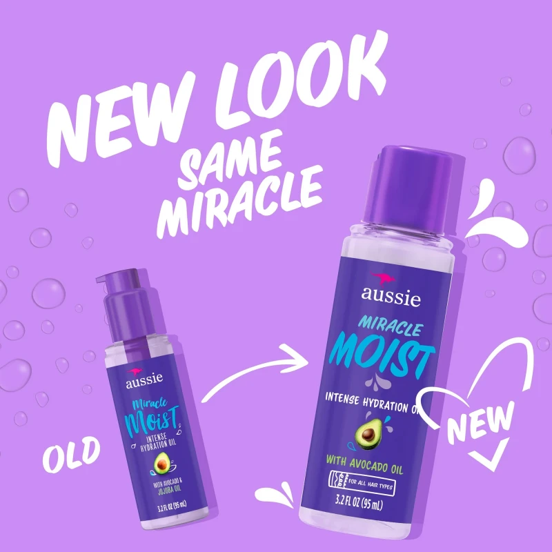 (3 pack) Aussie Miracle Moist Intense Hydration Hair Oil with Jojoba Oil, for Dry and Damaged Hair, 3.2 fl oz thumbnail 4