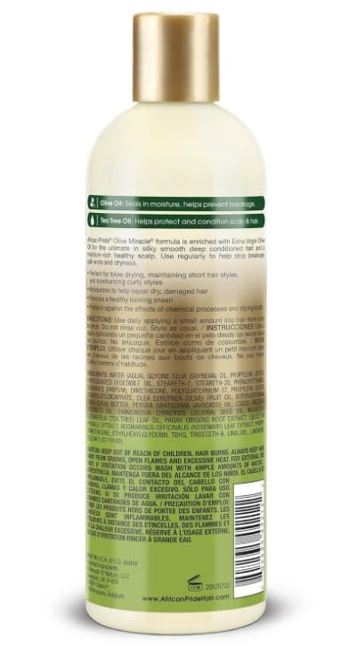 African Pride Olive Miracle Anti-Breakage Moisturizer Lotion, 12 fl oz thumbnail 3