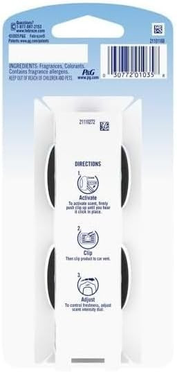 Febreze AUTO Car Air Freshener, Odor-Fighting Car Vent Clip, Leather, 2 Count thumbnail 5