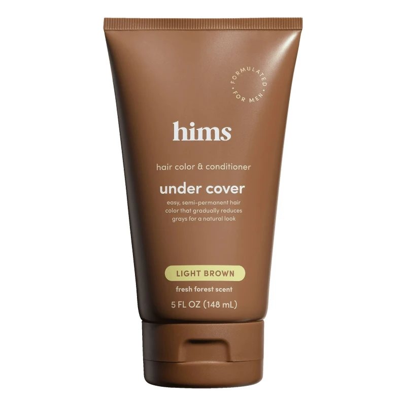 Hims Under Cover Hair Color & Conditioner for Men Semi Permanent Blends Grays, Light Brown, 5 fl oz thumbnail 3