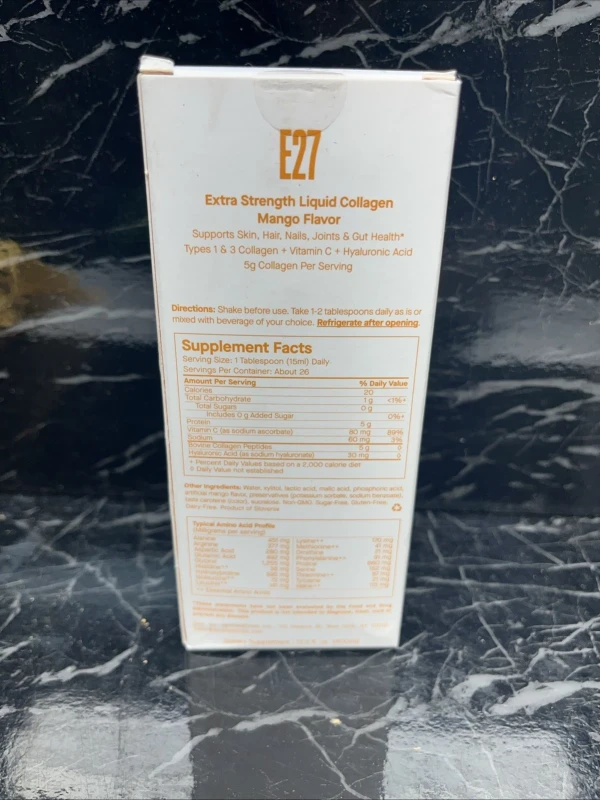 Spoiled Child E27 Mango EXTRA STRENGTH Liquid COLLAGEN new 13.5oz