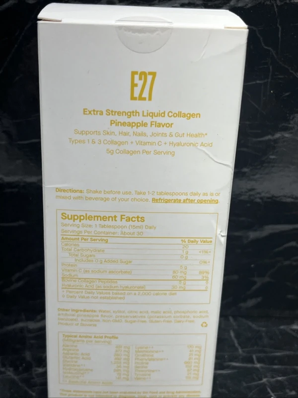Spoiled Child E27 Extra Liquid Collagen Pineapple Flavor new 15.2oz
