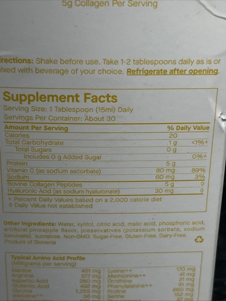 Spoiled Child E27 Extra Liquid Collagen Pineapple Flavor new 15.2oz thumbnail 2