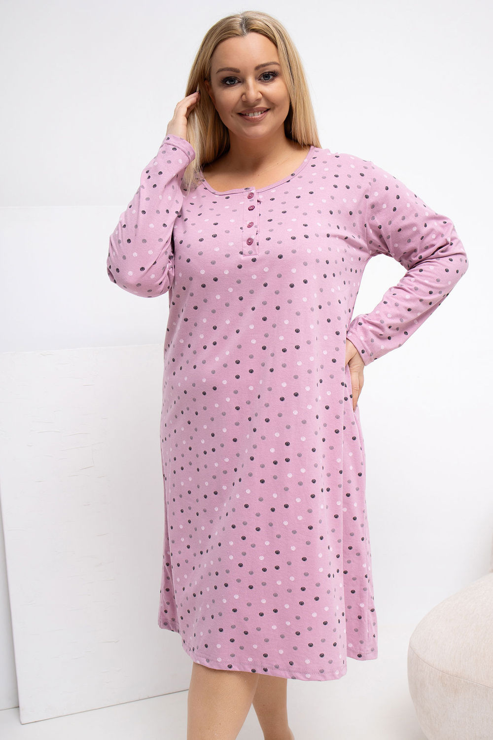 Plus Size Nightgown model 223303 Forever Pink
