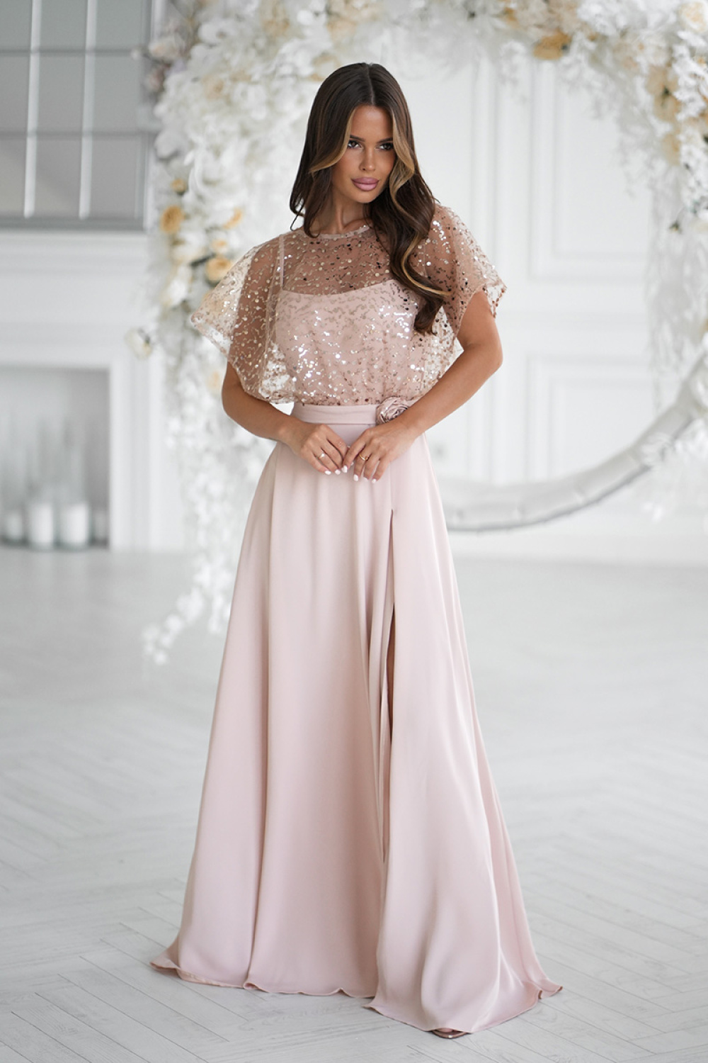 Long dress model 219689 Bicotone