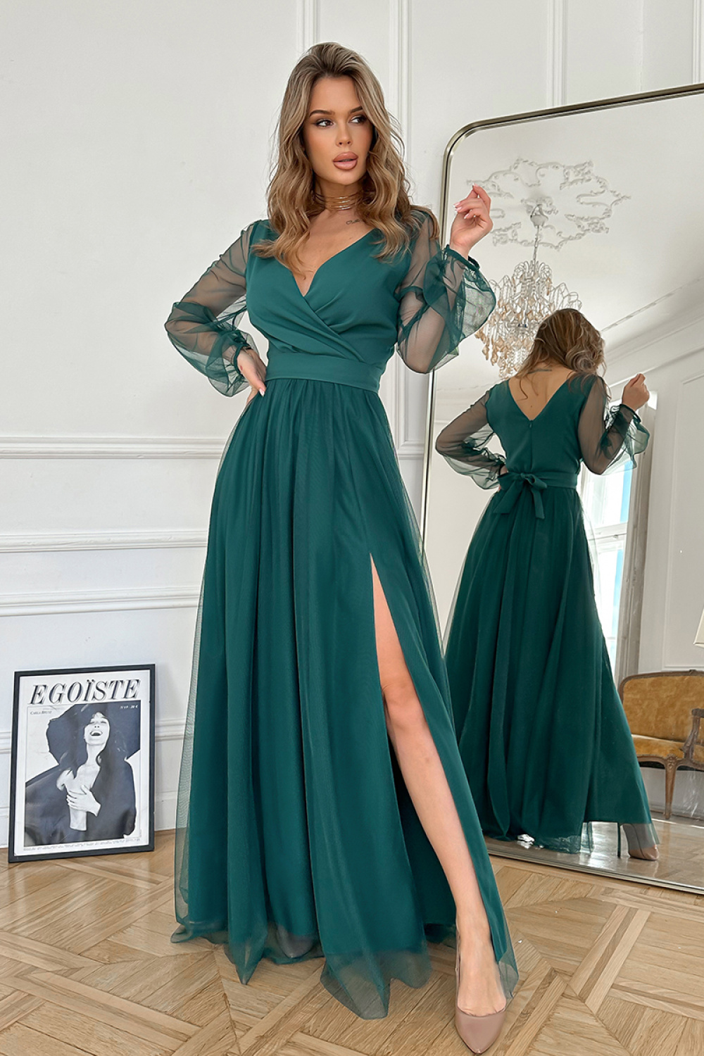 Long dress model 220099 Bicotone