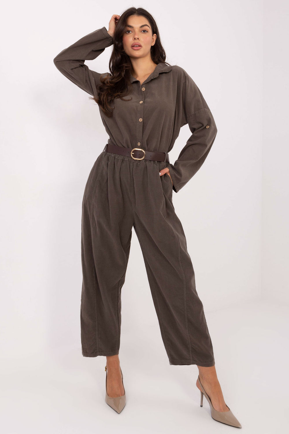 corduroy trousers model 220815 Italy Moda