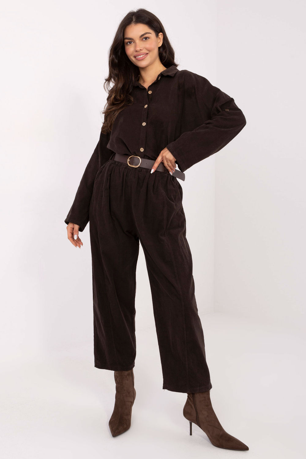 corduroy trousers model 220816 Italy Moda