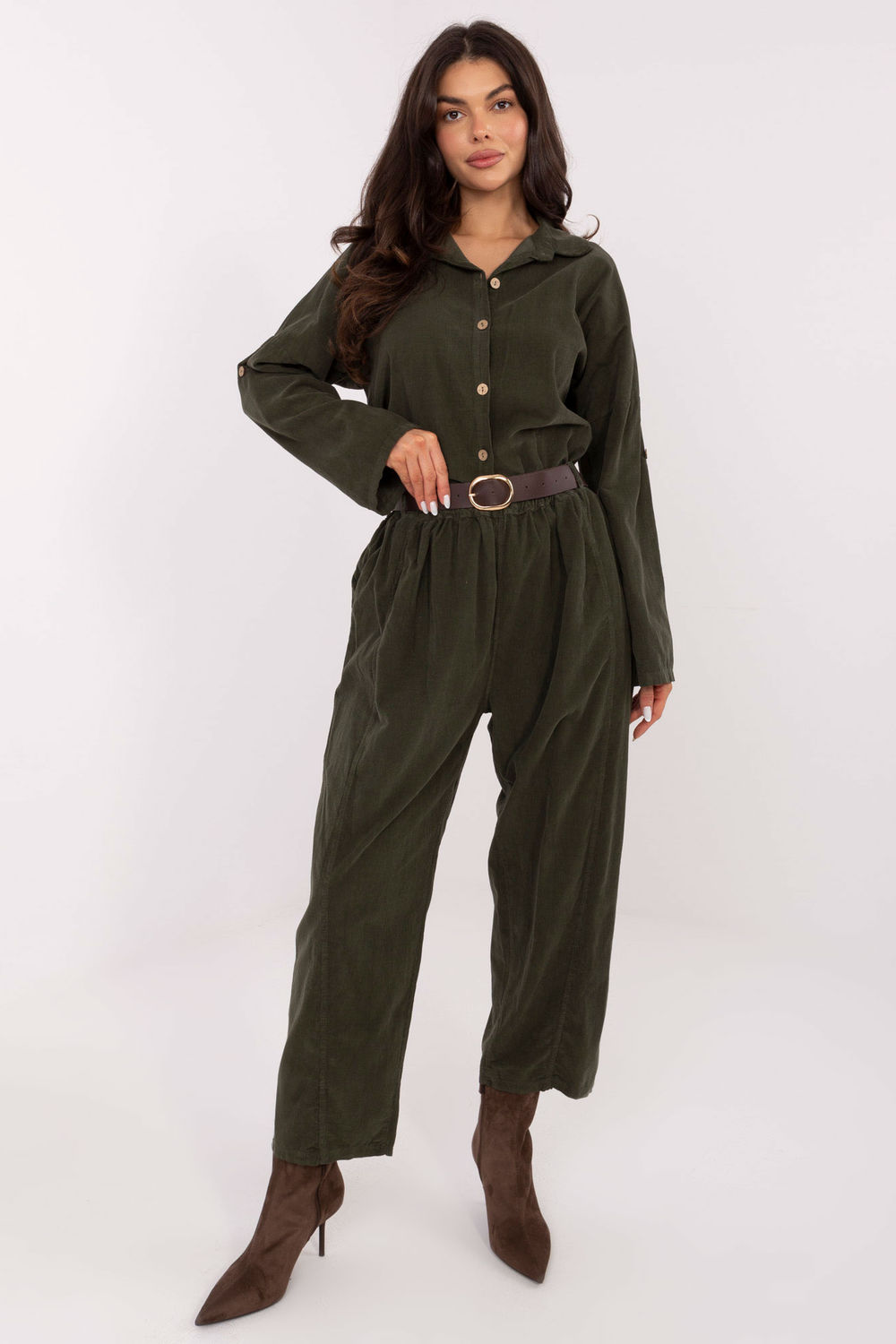 corduroy trousers model 220817 Italy Moda