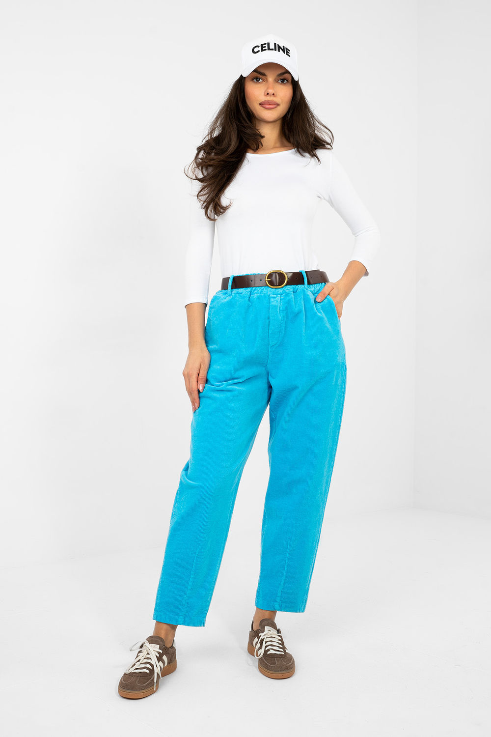 corduroy trousers model 224057 Italy Moda