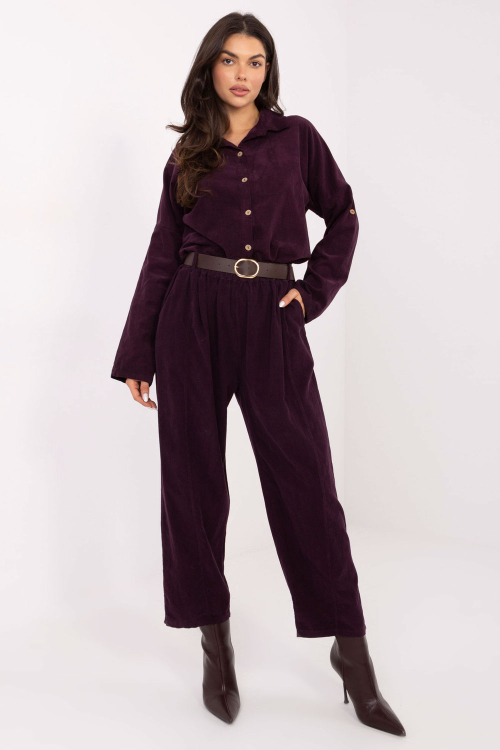 corduroy trousers model 220820 Italy Moda