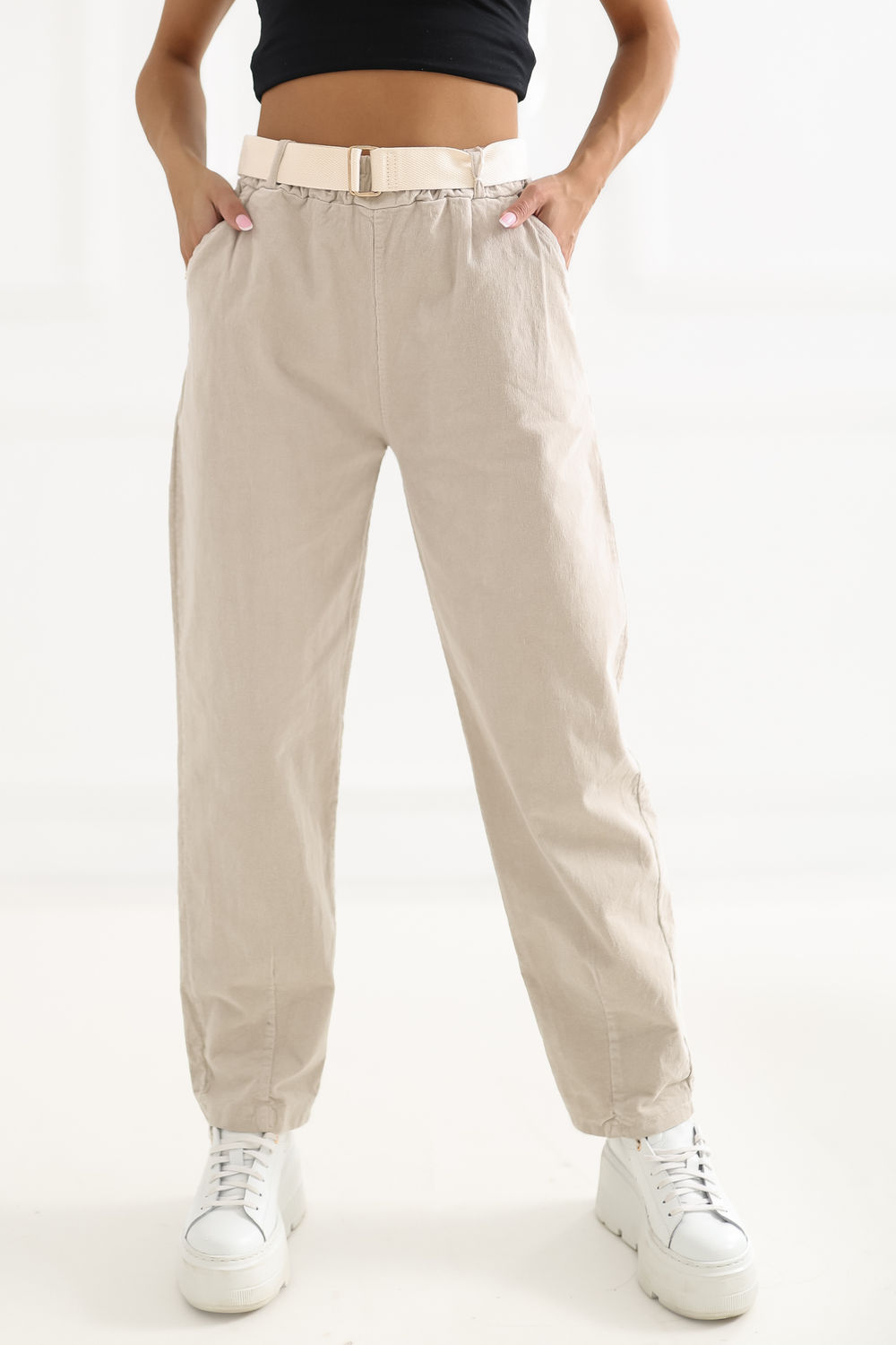corduroy trousers model 226459 Italy Moda
