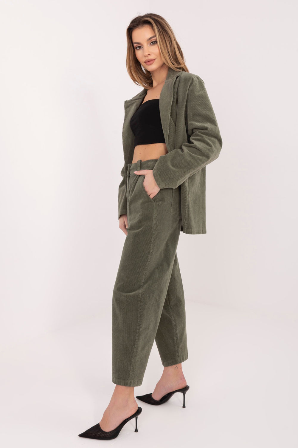 corduroy trousers model 224998 Rue Paris