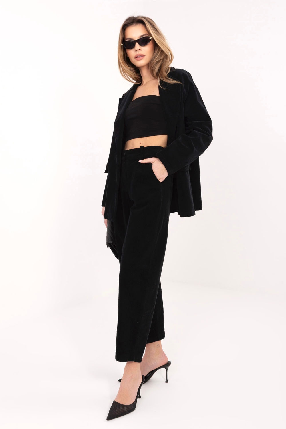corduroy trousers model 225001 Rue Paris