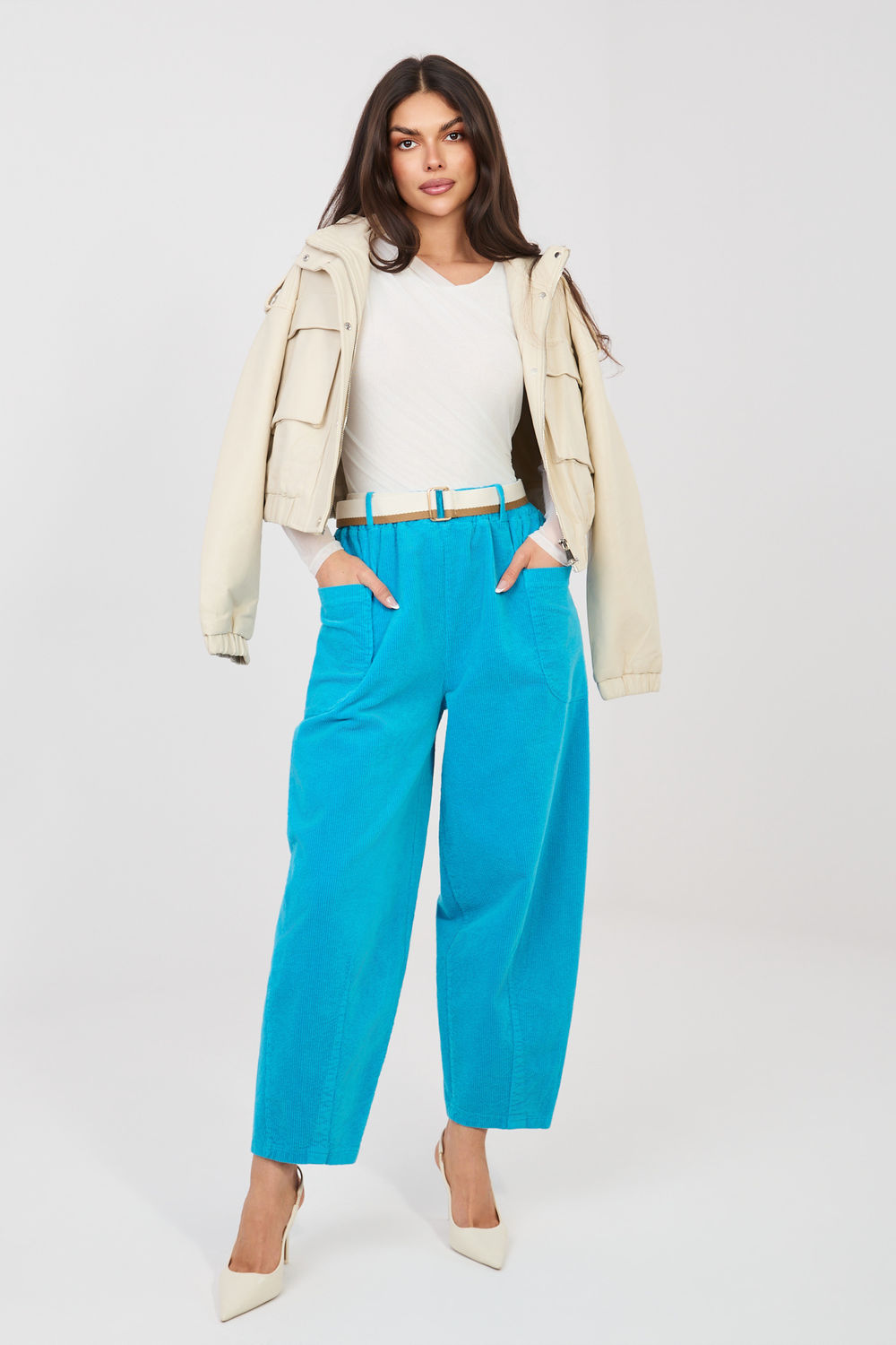 corduroy trousers model 225093 Rue Paris
