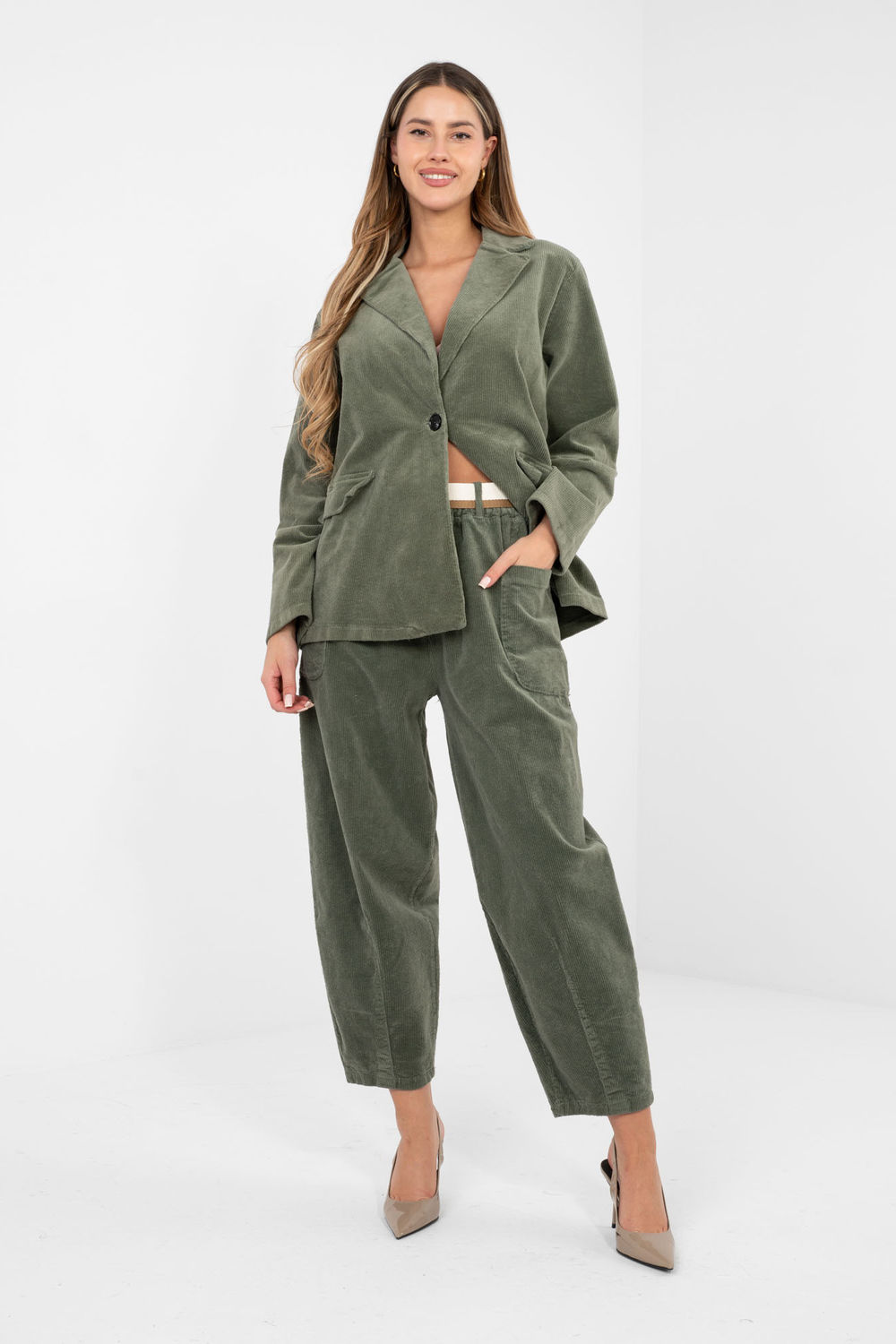 corduroy trousers model 225094 Rue Paris