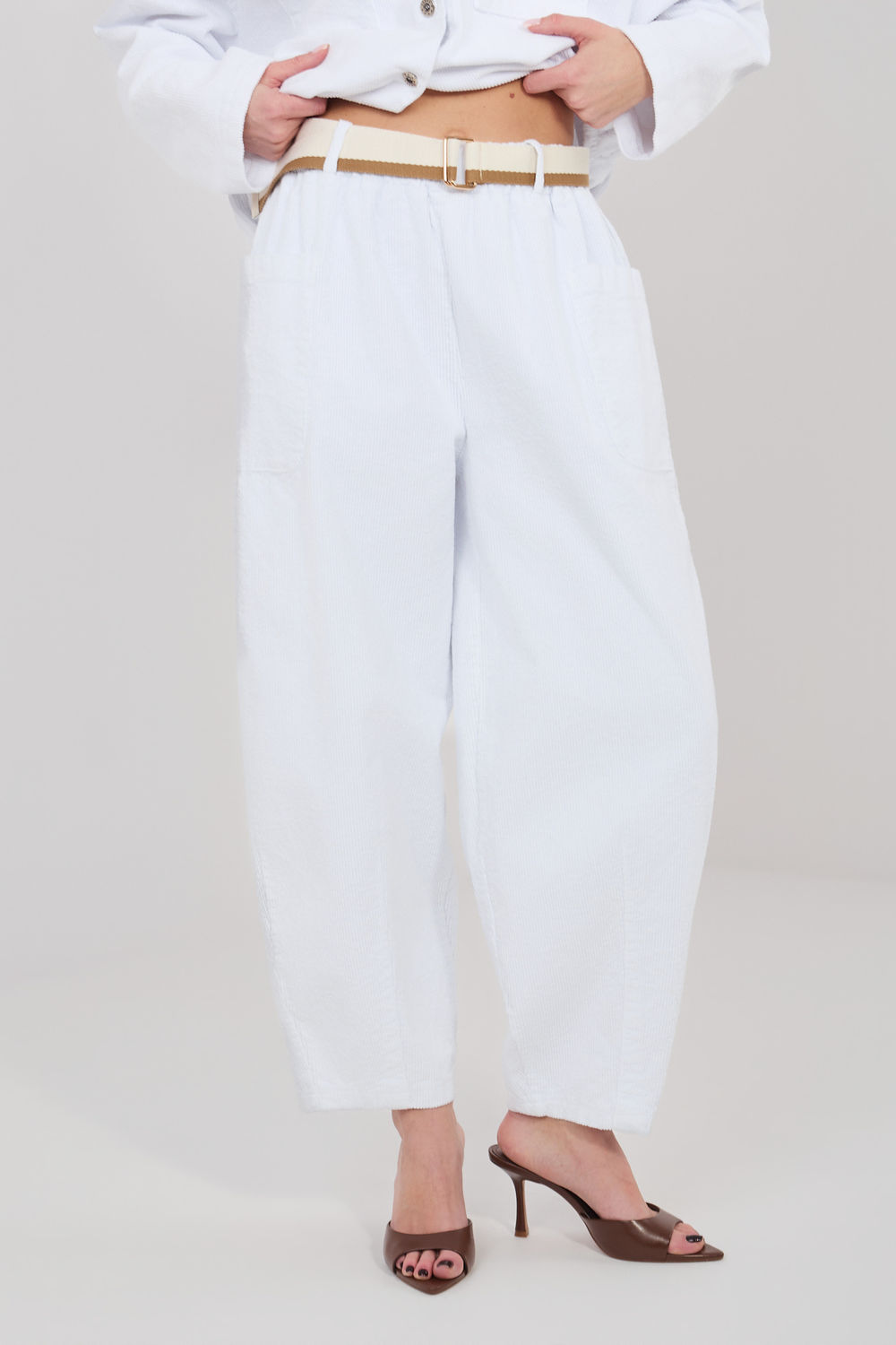 corduroy trousers model 225425 Rue Paris