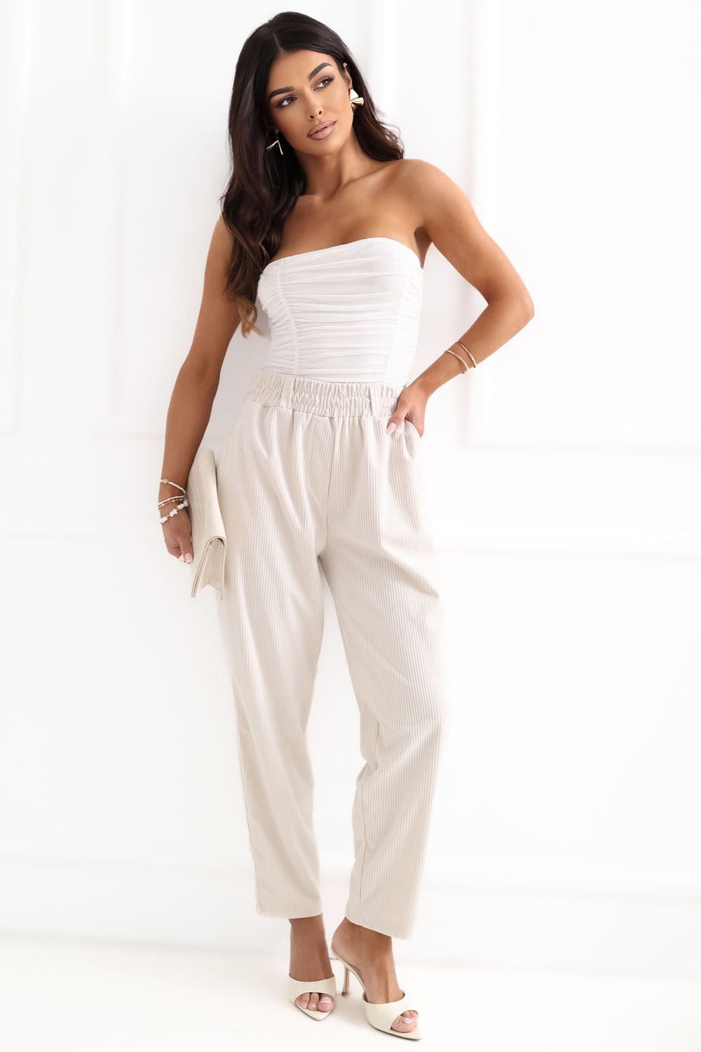 corduroy trousers model 226967 Rue Paris
