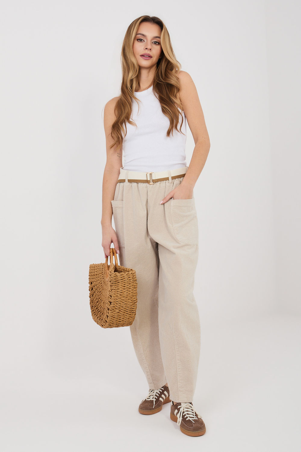 corduroy trousers model 225426 Rue Paris