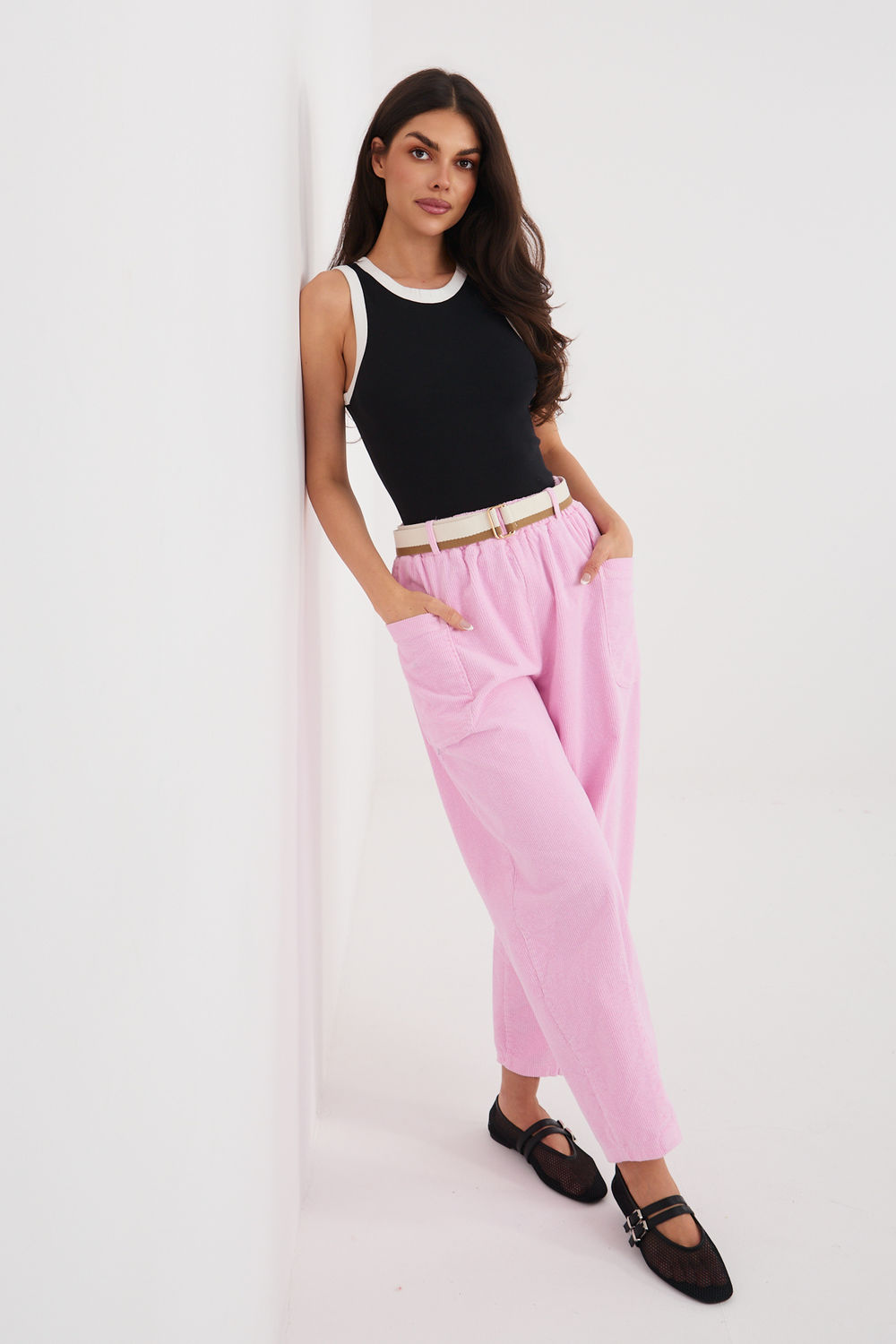 corduroy trousers model 225099 Rue Paris