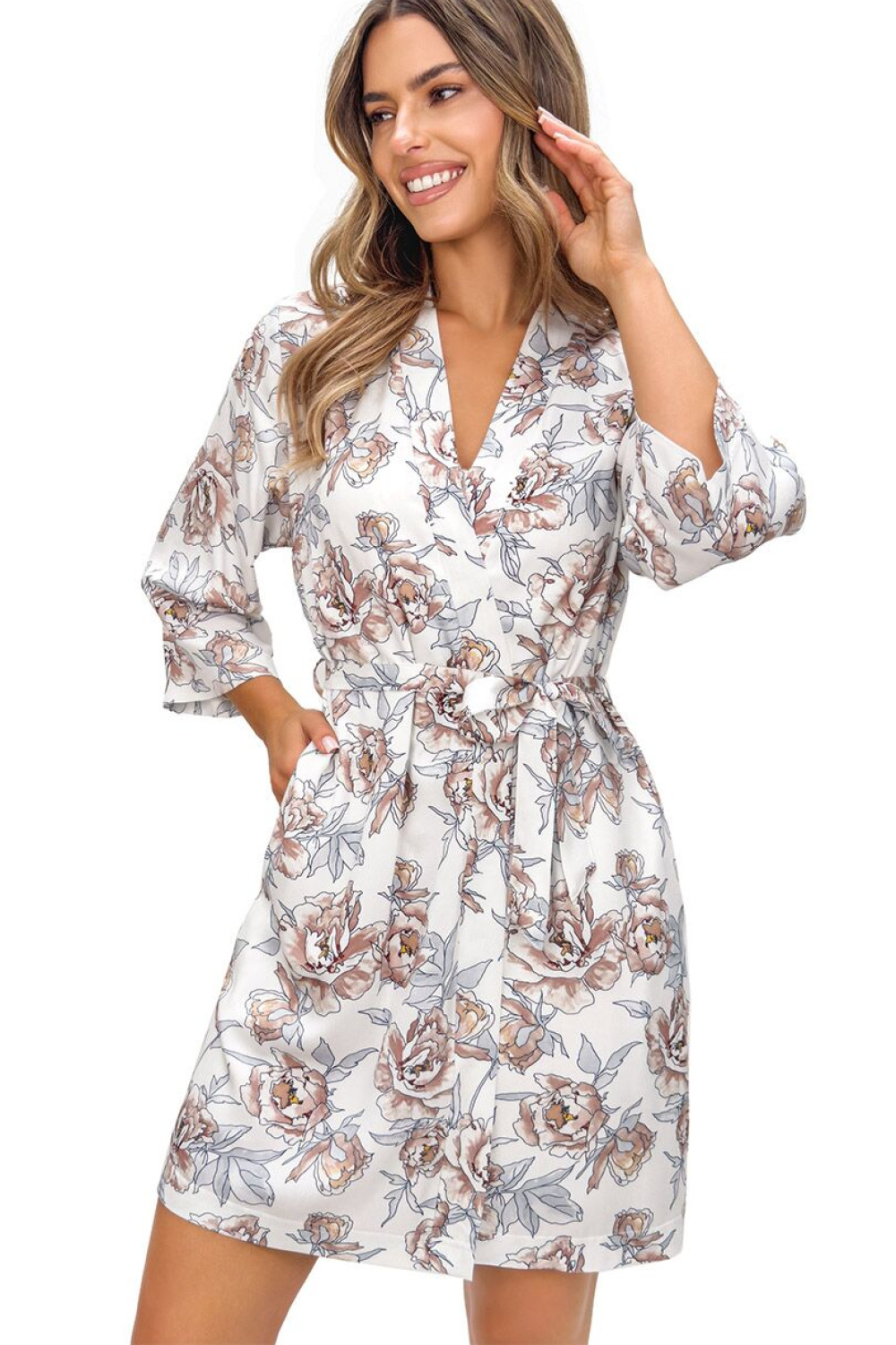 Short bathrobe model 228613 Donna
