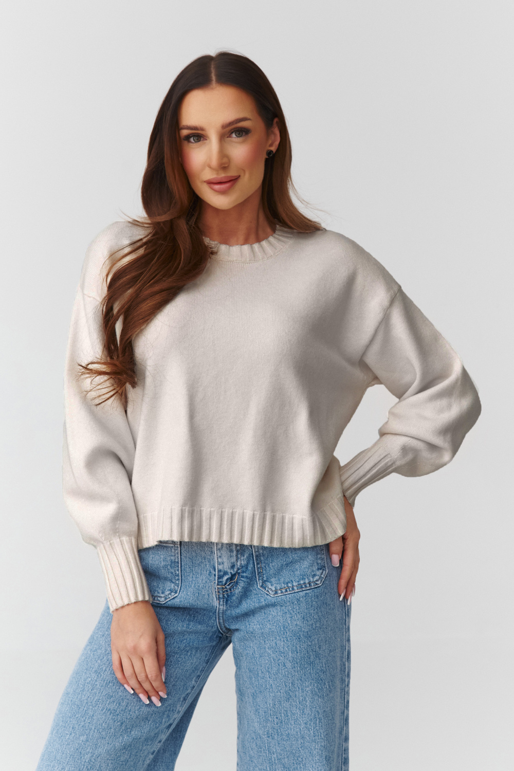 Jumper model 224108 Makadamia