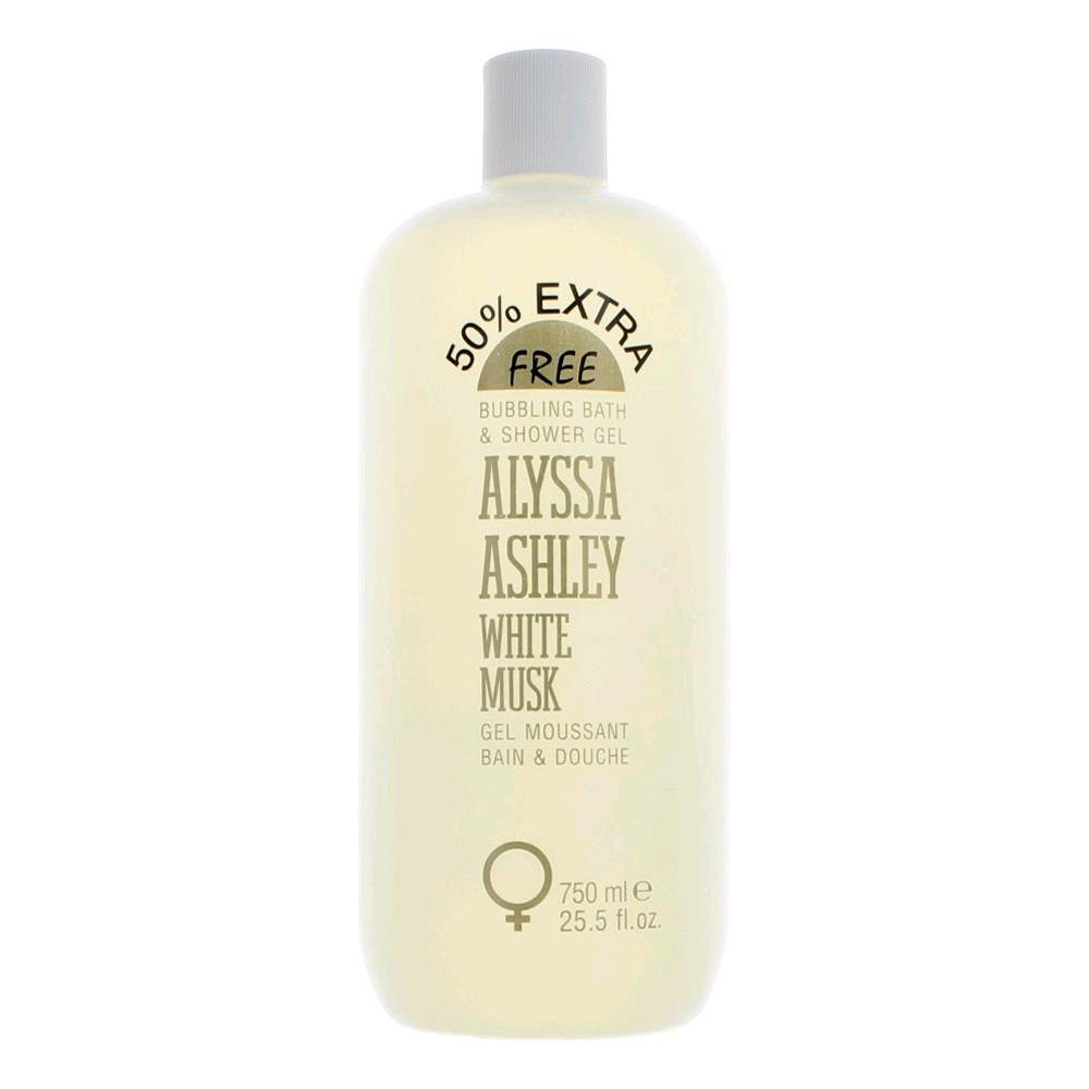 White Musk by Alyssa Ashley, 25.5 oz Bubbling Bath & Shower Gel