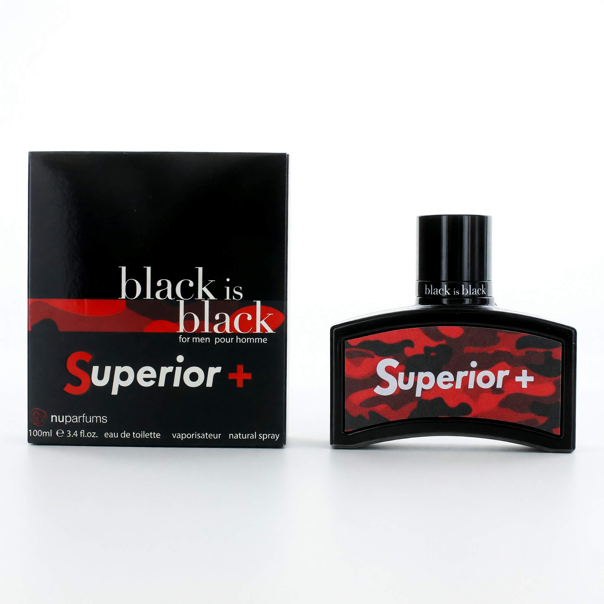 Black is Black Superior by Nu Parfumes, 3.4 oz EDT Spray for Men