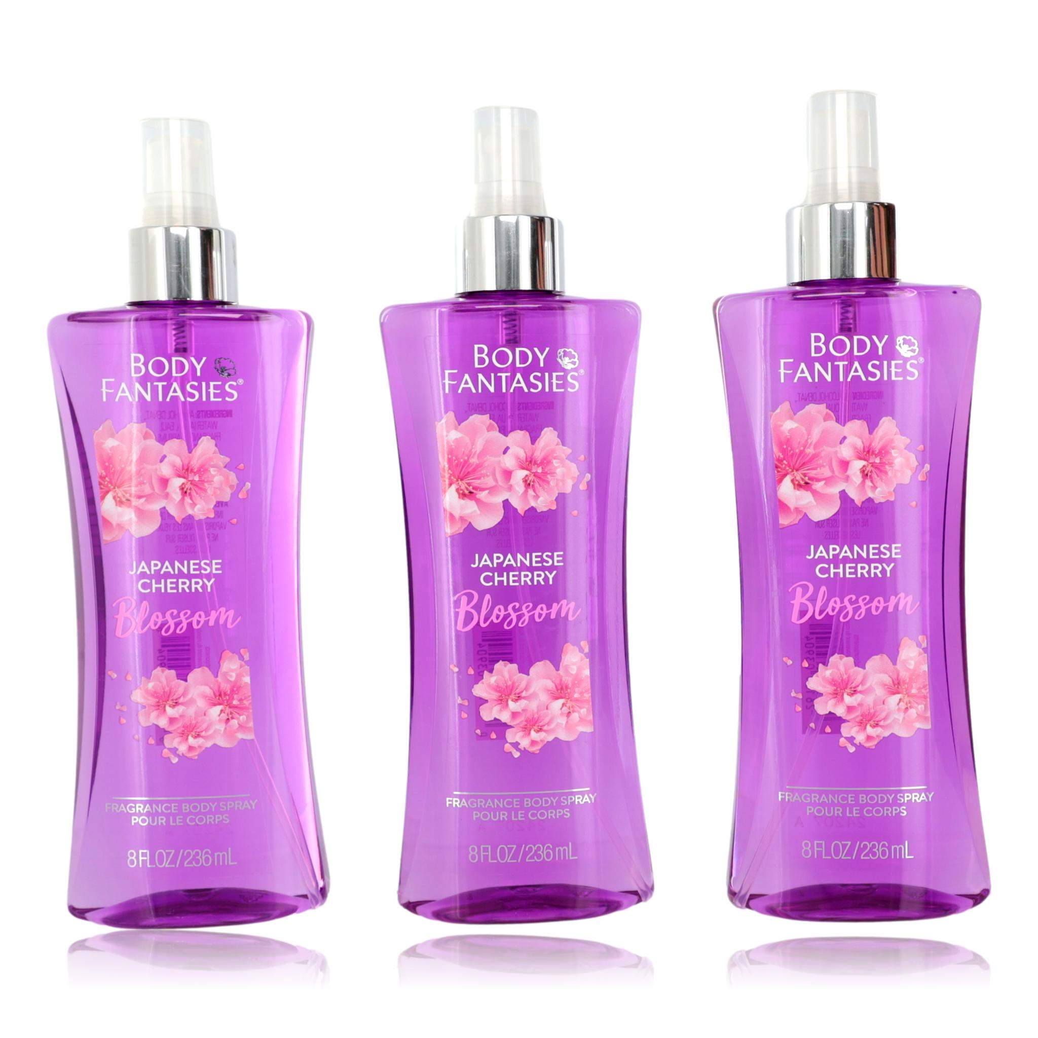 Japanese Cherry Blossom by Body Fantasies, 3 Pack 8oz Fragrance Body Spray women