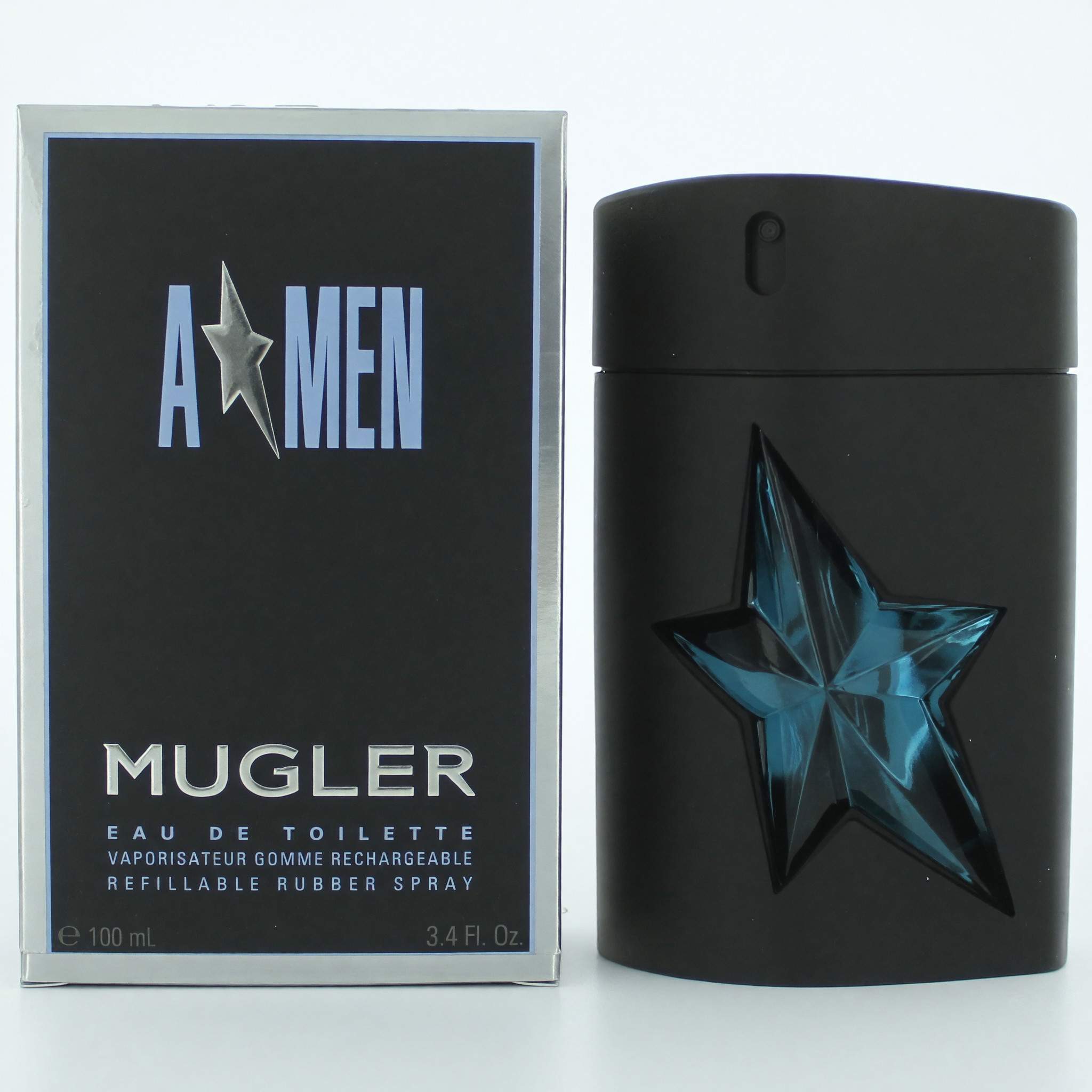 Angel by Thierry Mugler, (A*men) 3.4oz EDT Refillable Rubber Spray men