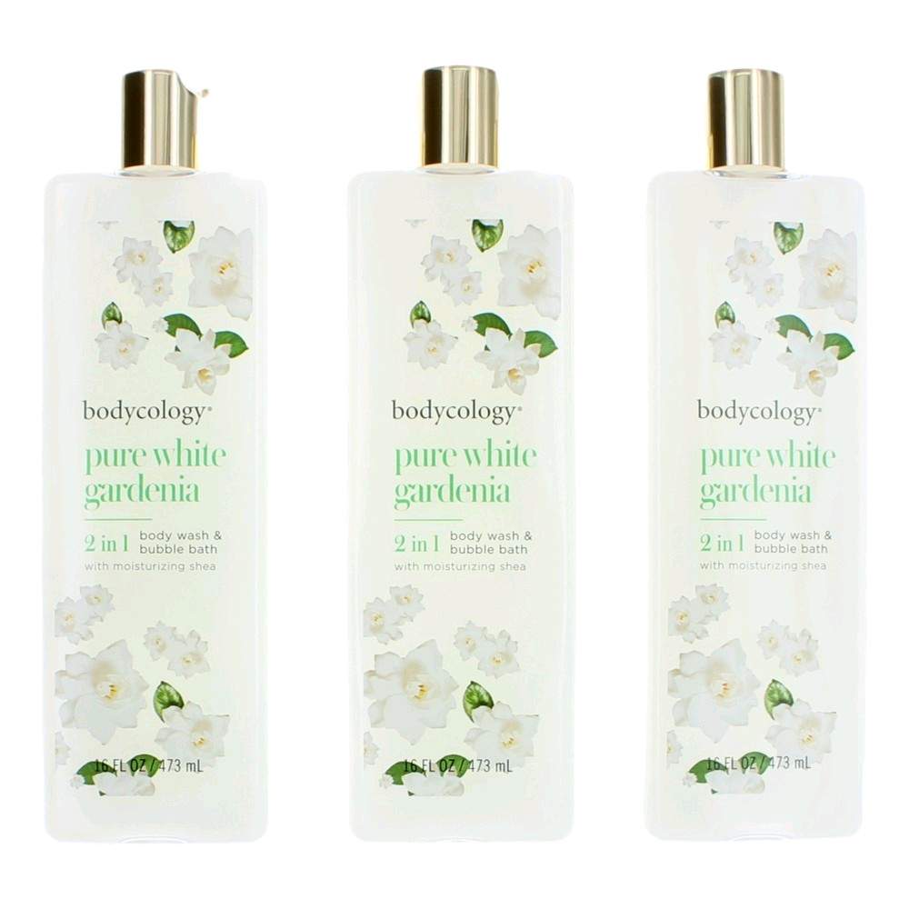 Pure White Gardenia, 3 Pack 16oz 2 in 1 Body Wash & Bubble Bath women
