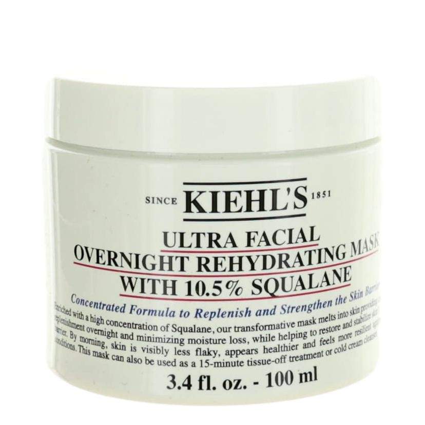 Kiehl's, 3.4oz Ultra Facial Overnight Rehydrating Mask with 10.5 % Squalane