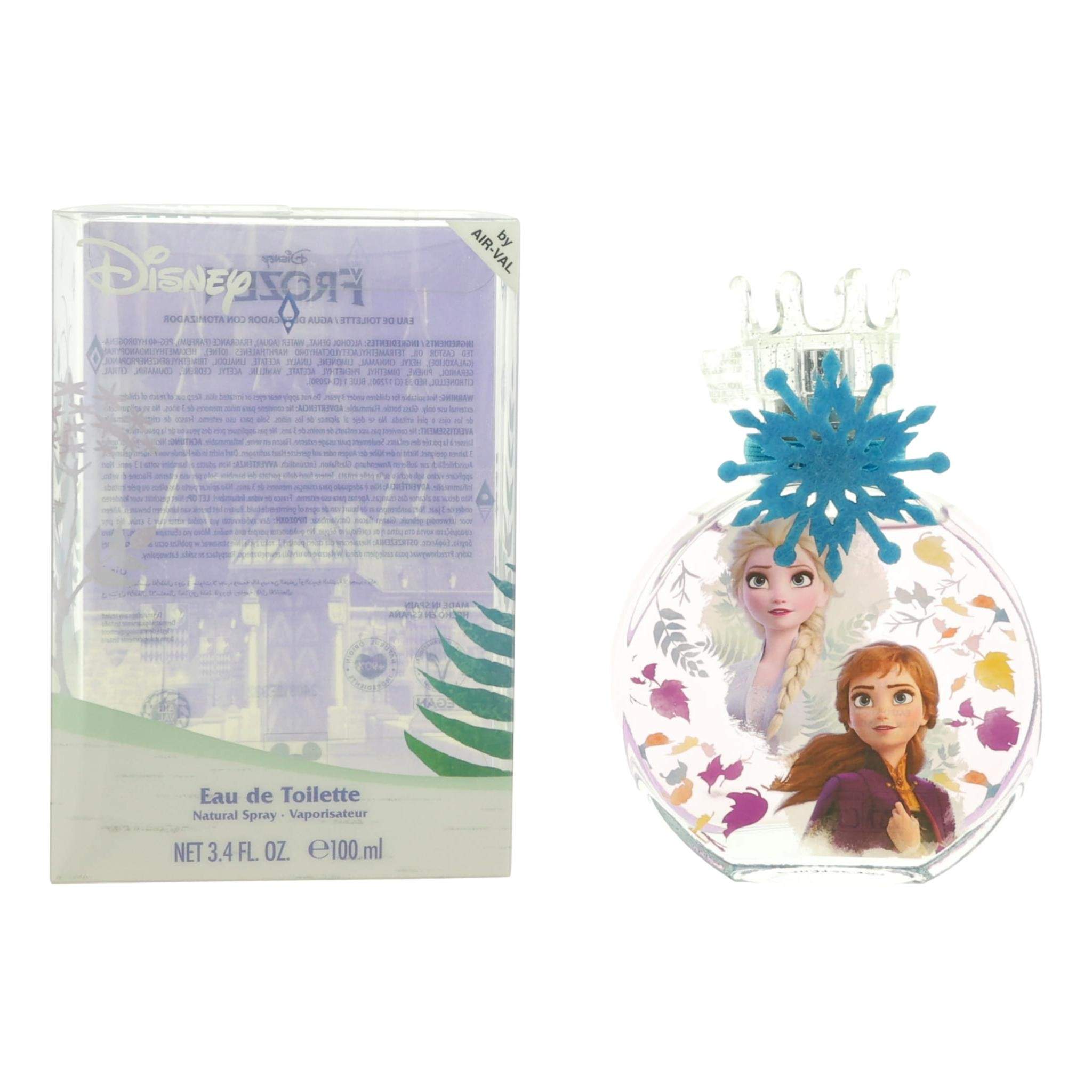 Frozen II by Disney, 3.4 oz EDT Spray for Women with Charm.