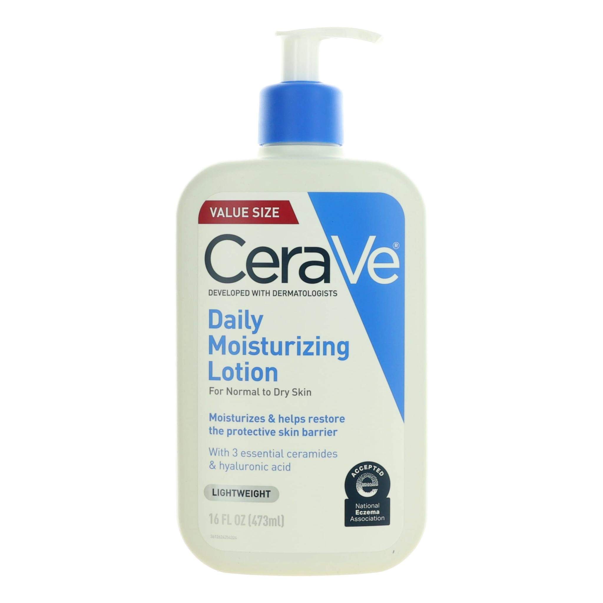 CeraVe Daily Moisturizing Lotion, 16oz Face & Body Lotion for Normal to Dry Skin