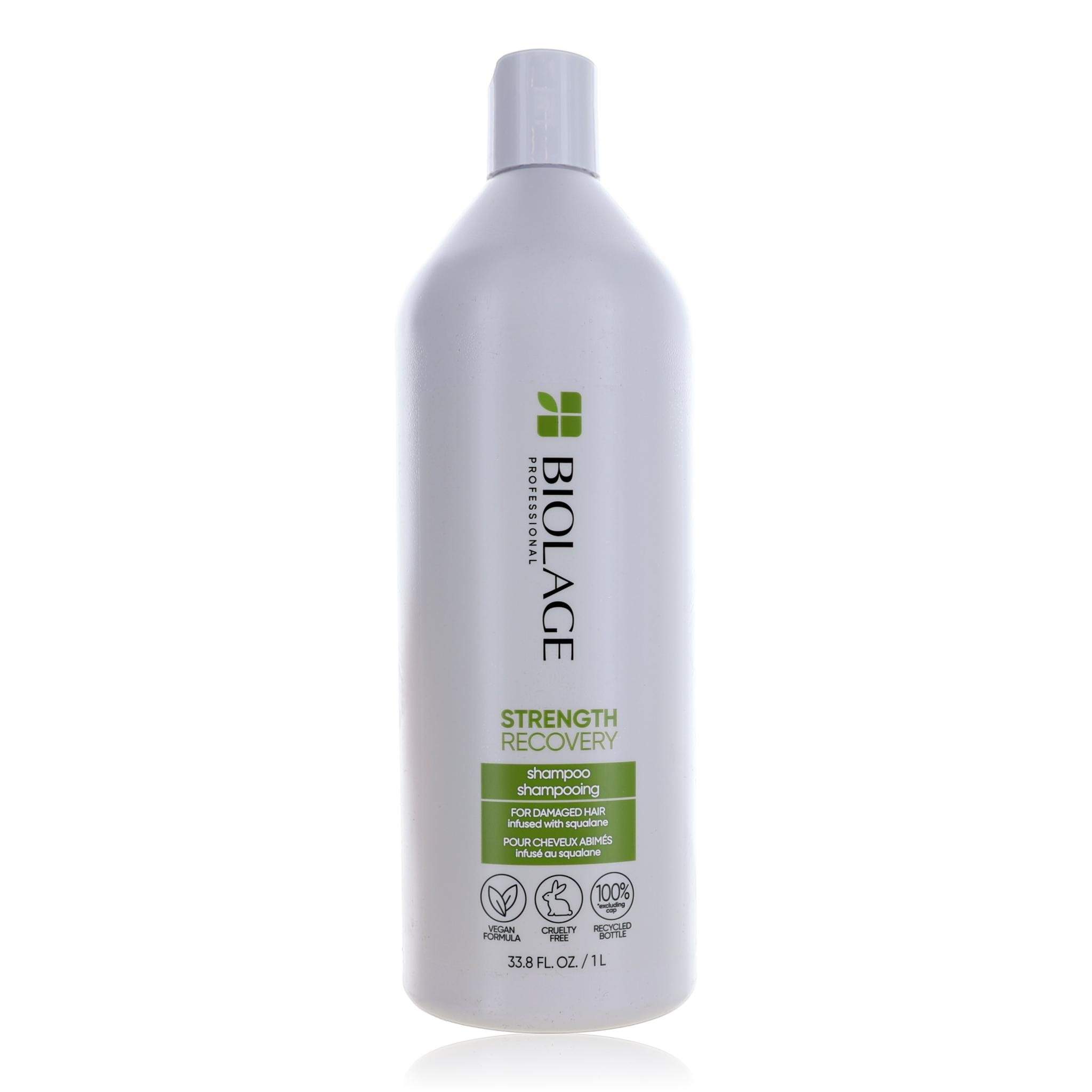 Biolage Strength Recovery Shampoo by Biolage, 1 Liter Shampoo for Damaged Hair