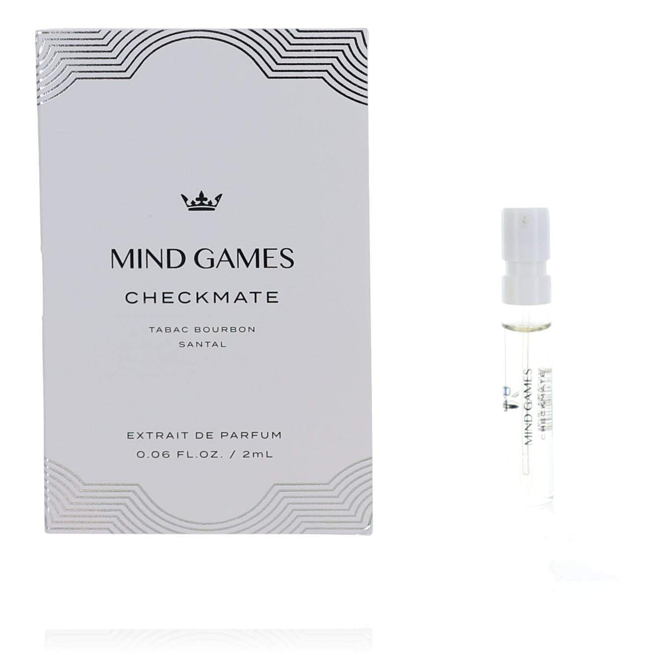 Checkmate Silver King by Mind Games, 0.06oz Extrait De Parfum for Unisex Sample