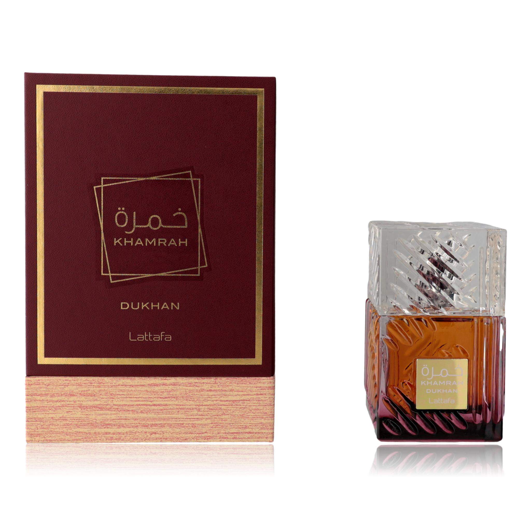 Lattafa Khamrah Dukhan by Lattafa, 3.4 oz EDP Spray for Unisex