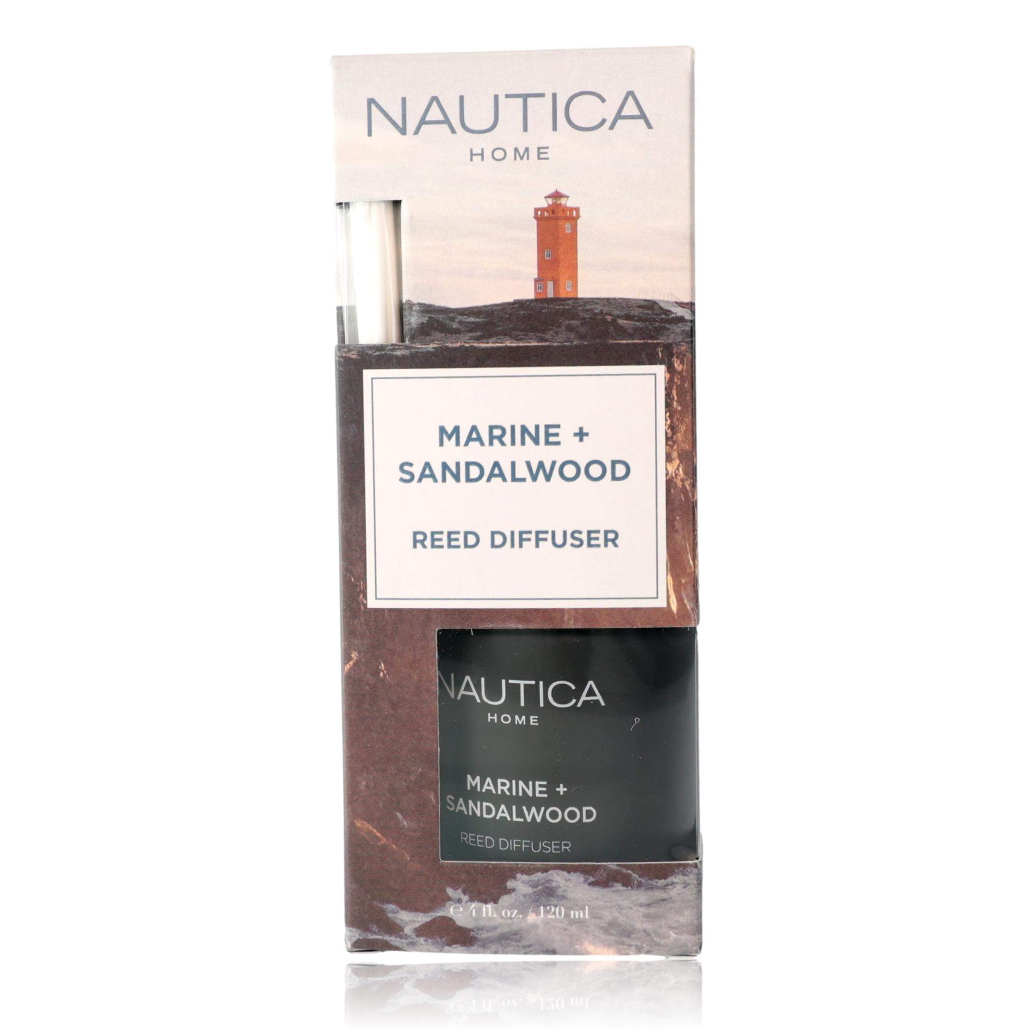 Marine+Sandalwood by Nautica,  4 oz Reed Diffuser - Marine+Sandalwood