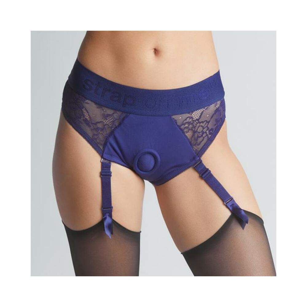 Strap On Me Diva Lingerie Harness Royal Blue Lg